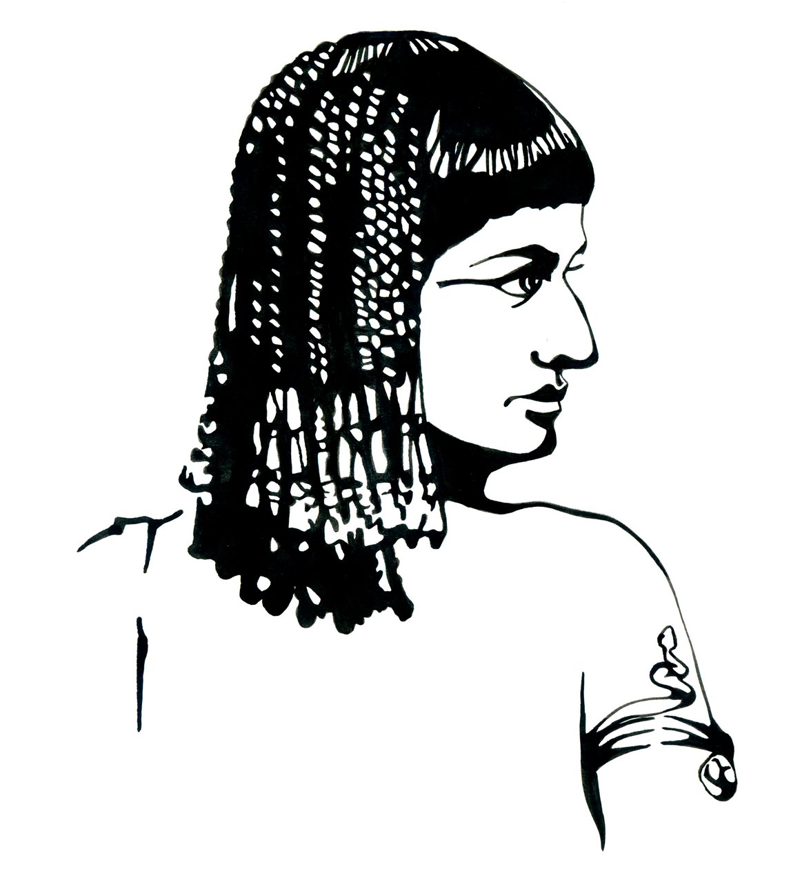 Retrato da Rainha do Egipto Cleópatra VII Thea Philopator (69-30 a.C.) de Alessandro Lonati