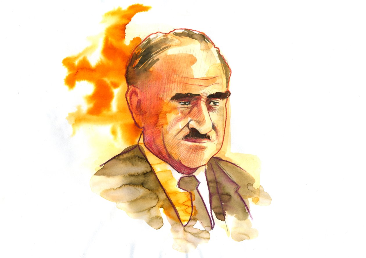 Retrato do engenheiro Louis Armand (1905-1971) oficial superior e resistente francês (engenheiro francês Louis Armand) de Alessandro Lonati