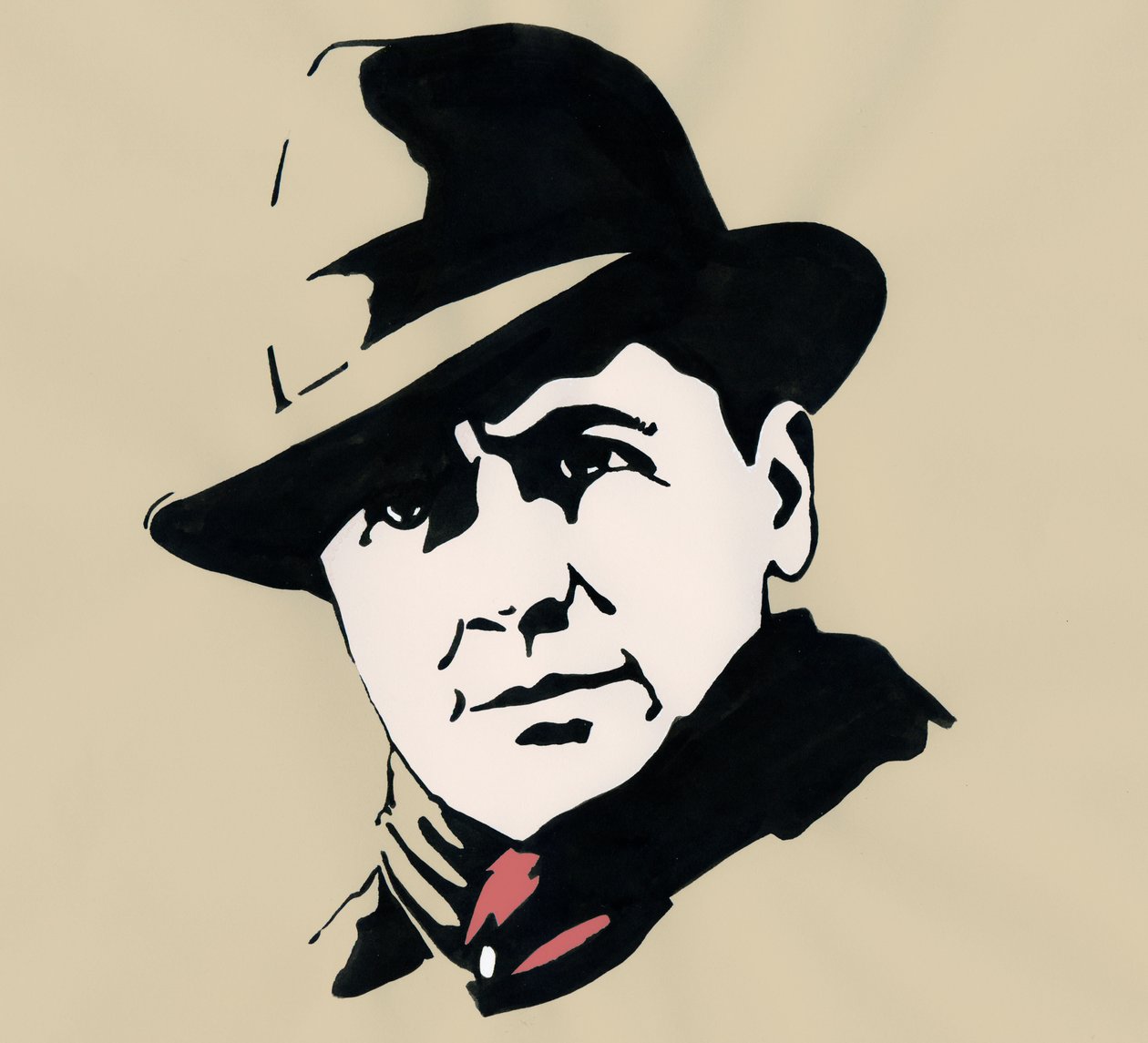 Retrato do francês prefet e resistente Jean Moulin (1899-1943) de Alessandro Lonati