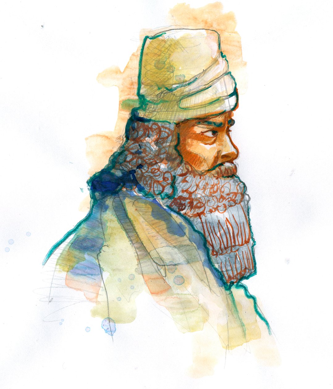 Representação de Zoroastro ou Zaratustra fundador do zoroastrismo (Zoroastro ou Zaratustra fundador do zoroastrismo) de Alessandro Lonati