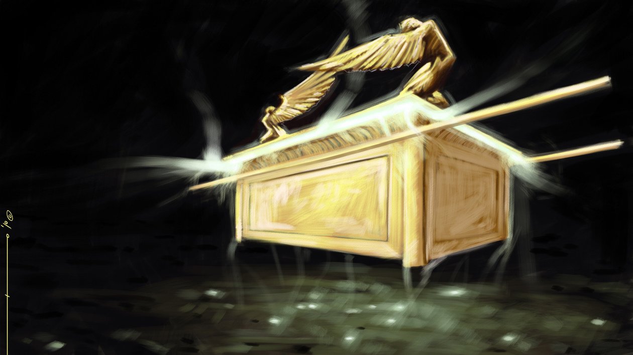 Representação da arca do Santo Pacto. Ilustração de Alesandro Lonati. 2010 de Alessandro Lonati