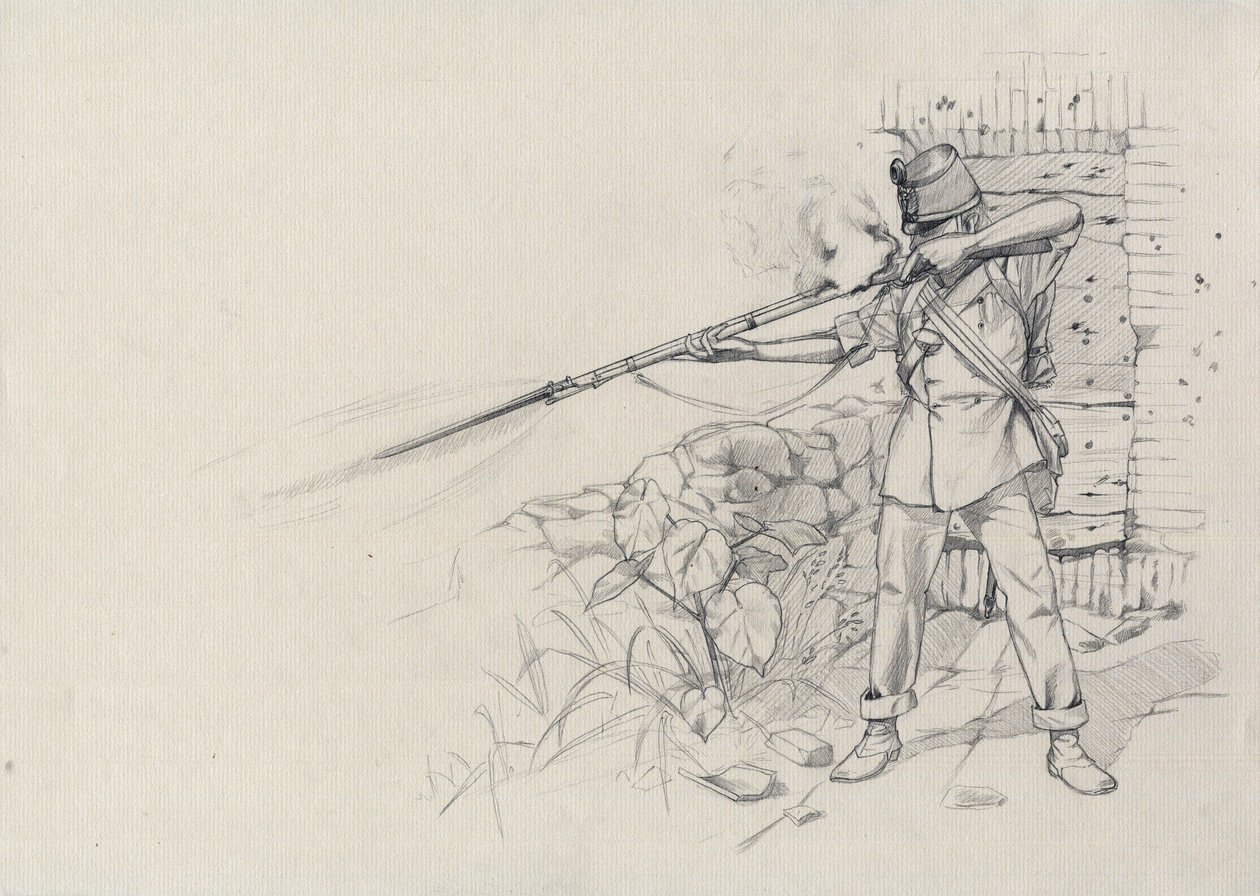 Segundo Império (1852-1870): soldado de infantaria, soldado do exército austríaco, Austro-Húngaro (Austro-Hungariano) de Alessandro Lonati