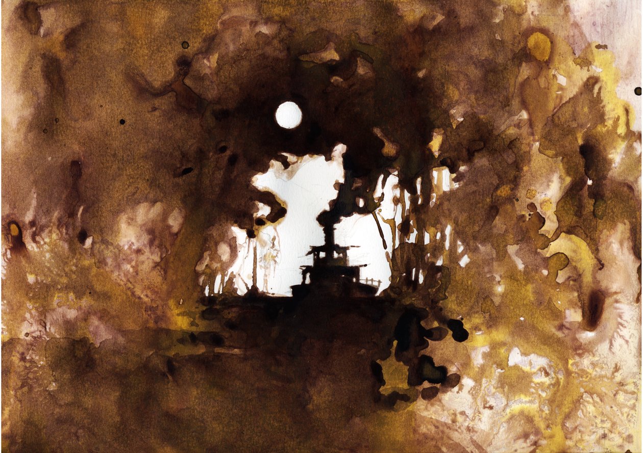 Ilustração do novo "In the Heart of Darkness" de Joseph Conrad. 2012 de Alessandro Lonati