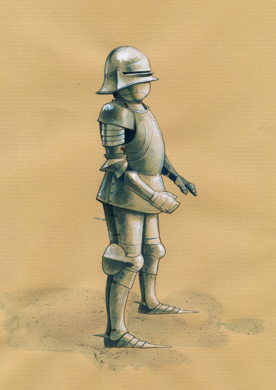 Ilustração da Armadura de Soldado por Alessandro Lonati de Alessandro Lonati