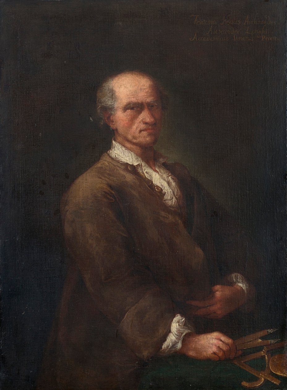 Retrato de Bartolomeo Ferracina 1692-1777, ca 1770. de Alessandro Longhi