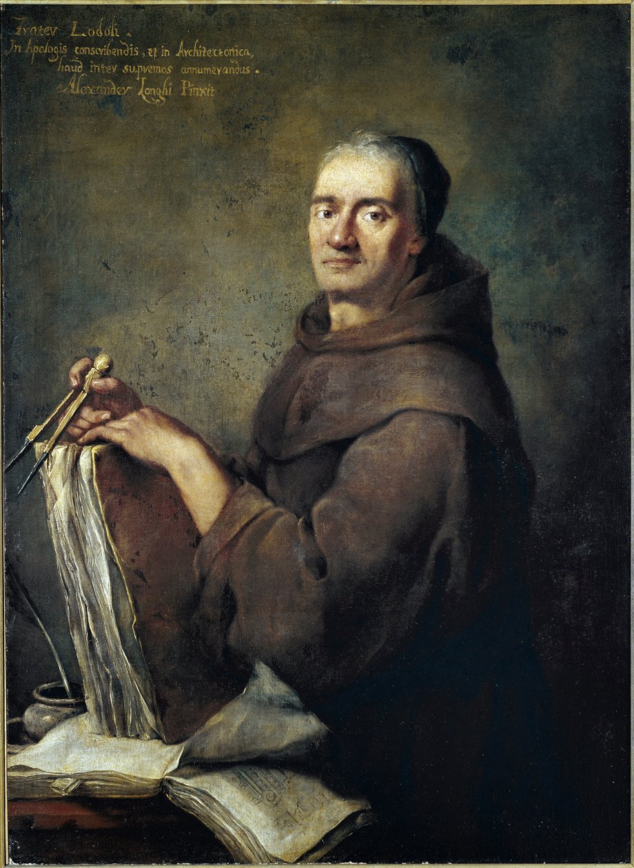 Retrato do teórico da arquitetura Carlo Lodoli (óleo sobre tela de Alessandro Longhi