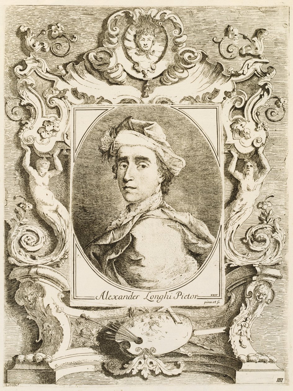Compêndio das Vidas dos mais renomados pintores históricos venezianos do século atual com seus retratos tirados do natural delineados e gravados por Alessandro Longhi Veneziano de Alessandro Longhi and Italian 18th Century
