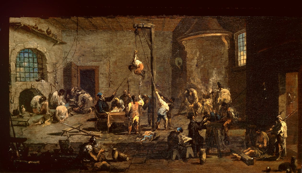 Um Tribunal da Inquisição, c.1710-20 de Alessandro Magnasco