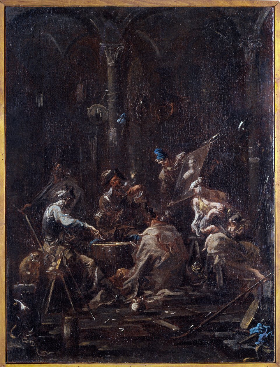 Bizarrerie (Oddity) Pintura de Alessandro Magnasco dit il Lissandrino (1667-1749) Dim 58x44 cm Genes, Musei di Strada Nuova (ex Palazzo Bianco) de Alessandro Magnasco