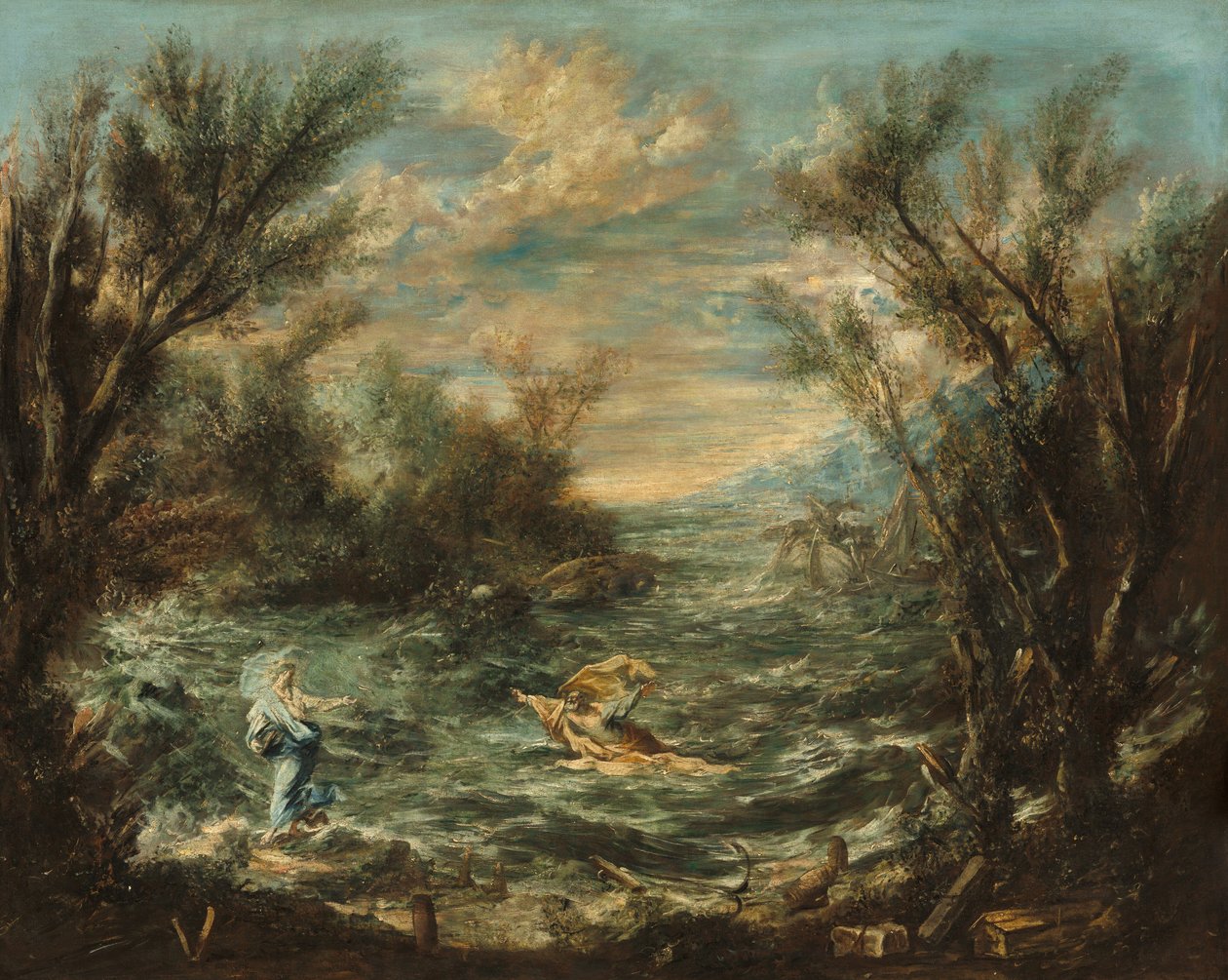 Cristo no Mar da Galiléia, c. 1740. de Alessandro Magnasco