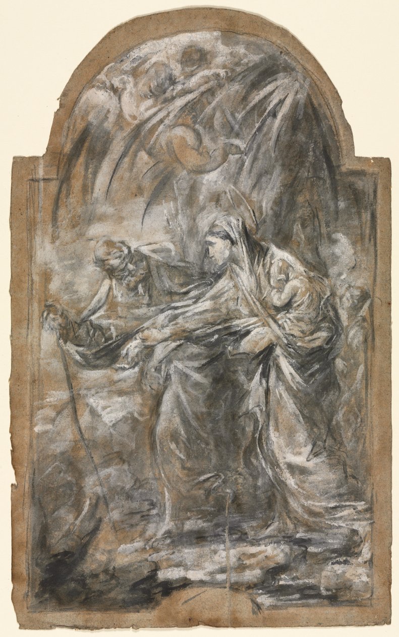 Voo para o Egito, década de 1740. de Alessandro Magnasco