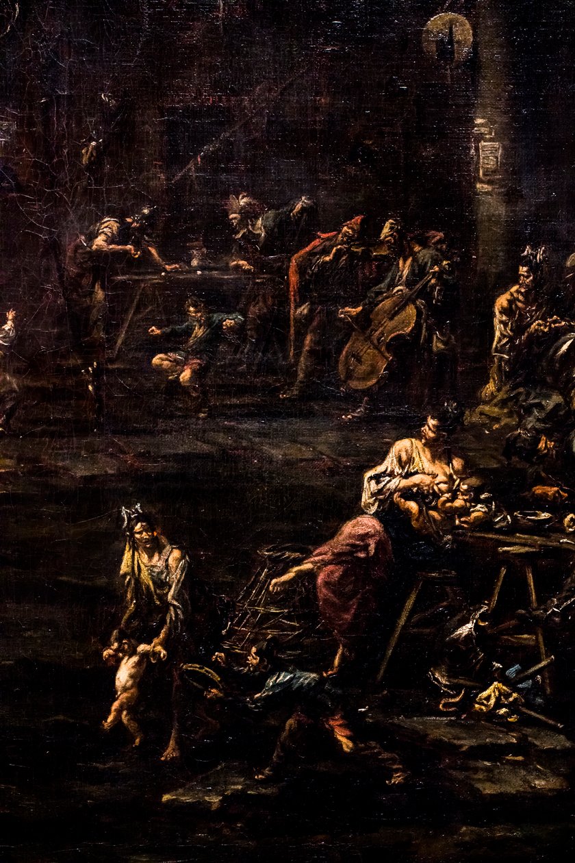 Jogadores, soldados e vagabundos, ca. 1720/30 (Óleo sobre tela) de Alessandro Magnasco