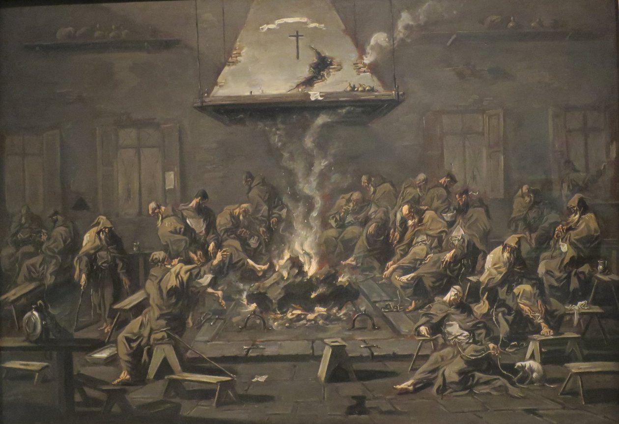 "Interior com monges" de Alessandro Magnasco, c. 1725, Norton Simon Museum de Alessandro Magnasco
