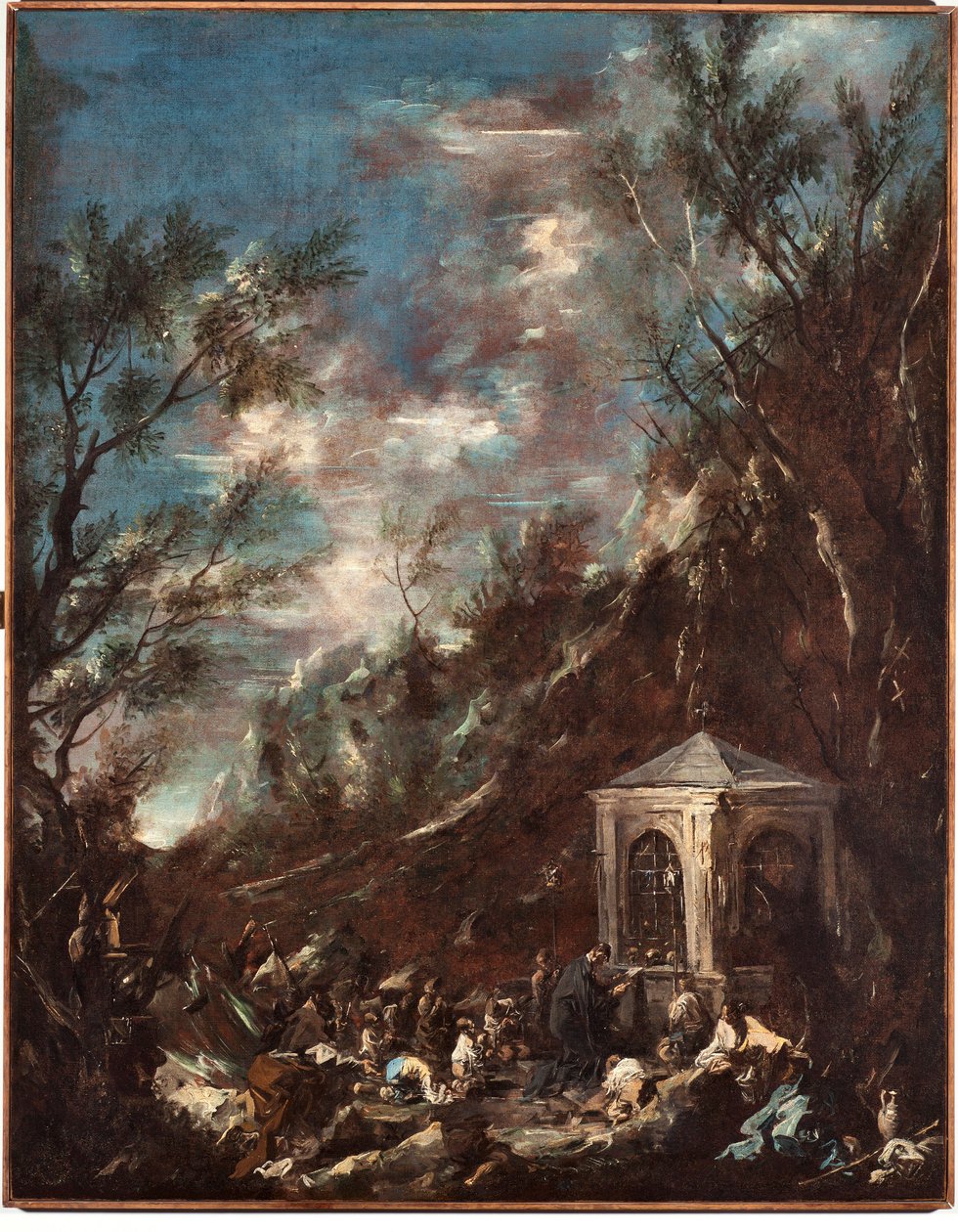 Pelerinage (Peregrinação) Pintura de Alessandro Magnasco dit il Lissandrino (1667-1749) de Alessandro Magnasco