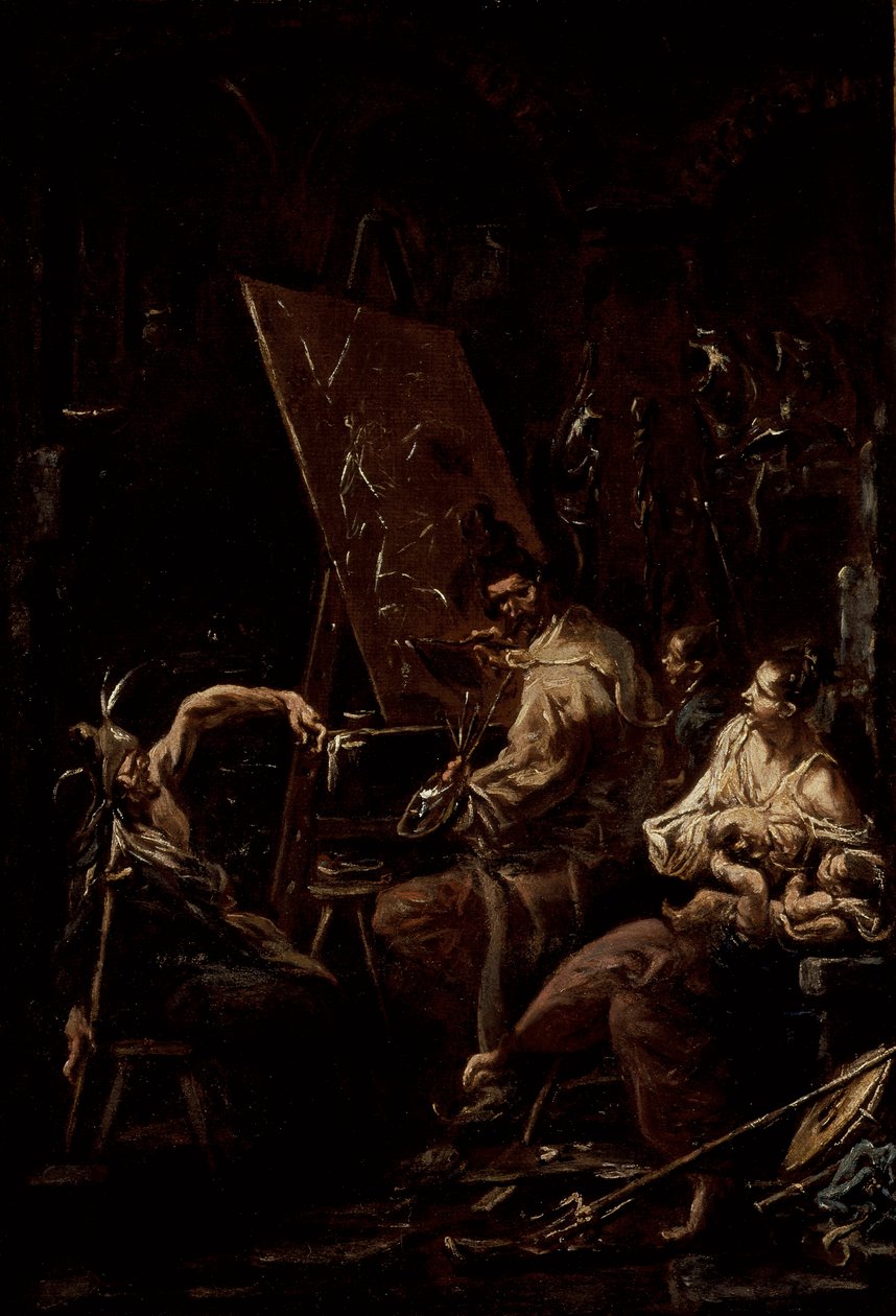 O atelier do artista de Alessandro Magnasco
