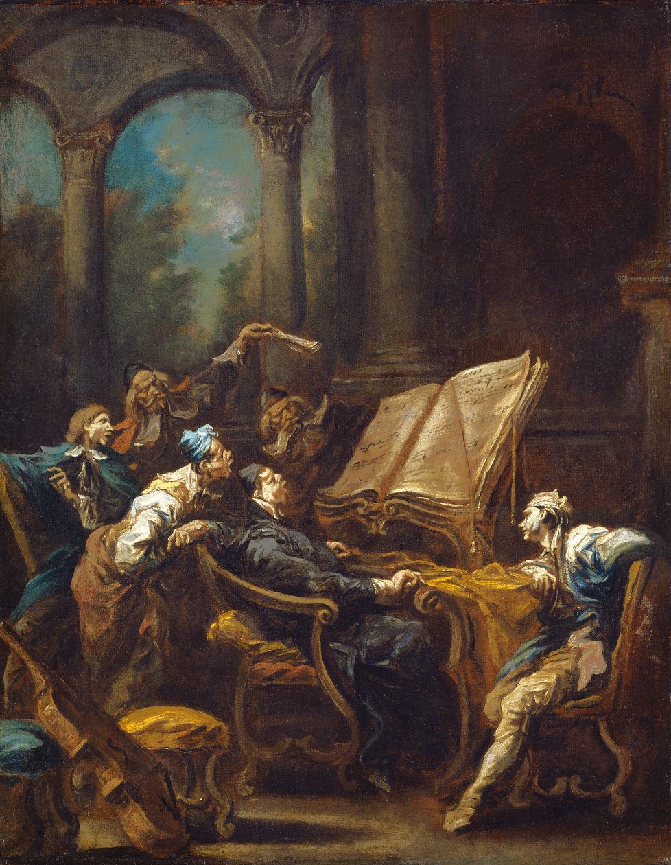 Os Coristas, c. 17401745. de Alessandro Magnasco
