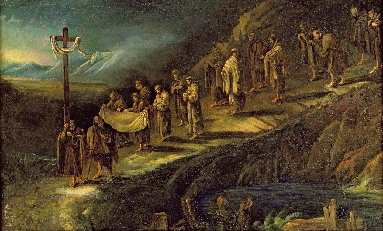 A procissão do Santo Sudário de Alessandro Magnasco