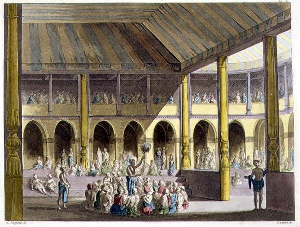 Brahmins cantando louvores ao deus Rama, de 