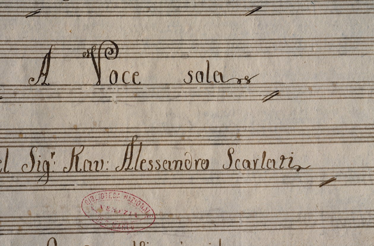 Partitura manuscrita de XXV Cantatas para voz solo de Alessandro Scarlatti (1660-1725) de Alessandro Scarlatti