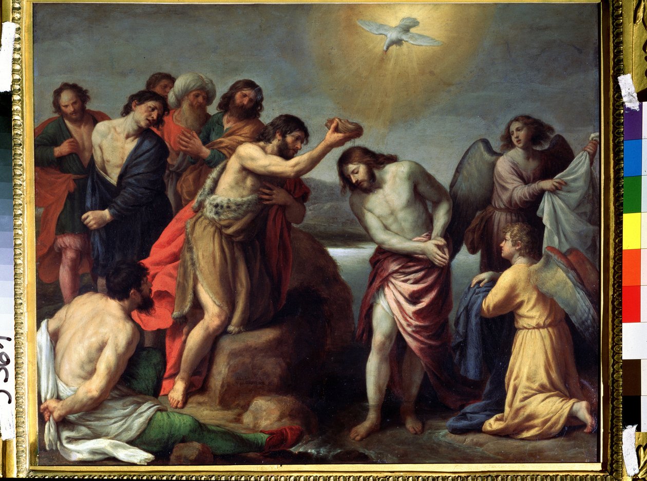 O batismo de cristo de Alessandro Turchi