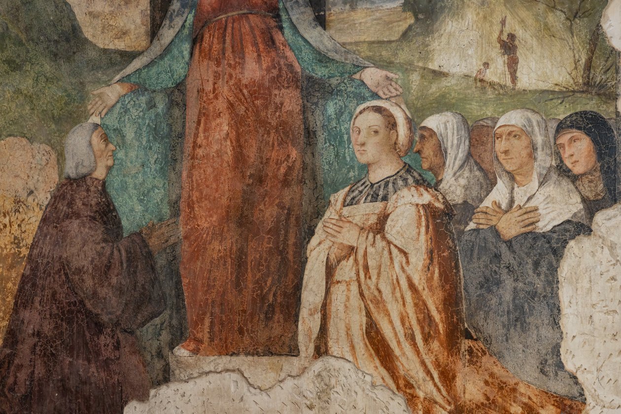 A nossa Senhora da Misericórdia e o Beato Isnardo da Chiampo, detalhe de Alessandro Verla