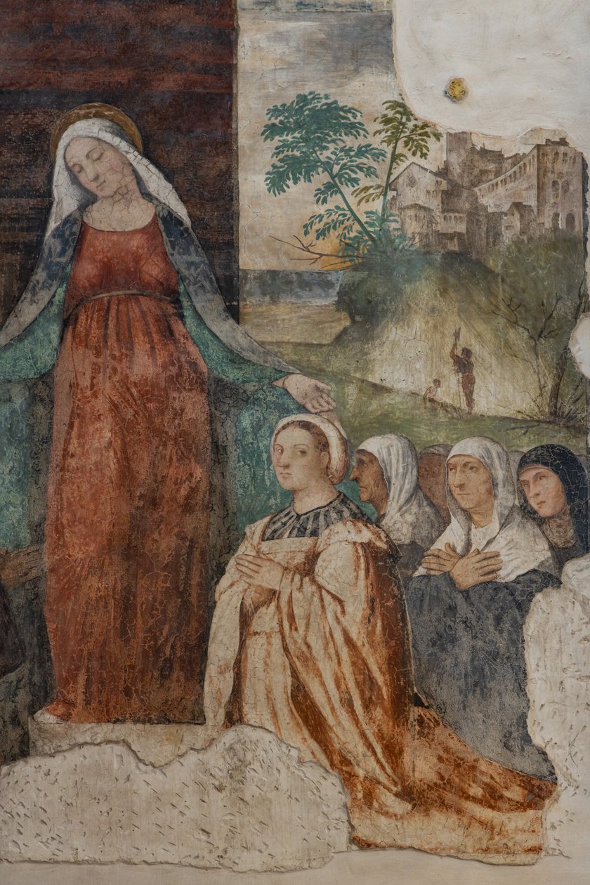 A nossa Senhora da Misericórdia e o Beato Isnardo da Chiampo, detalhe de Alessandro Verla