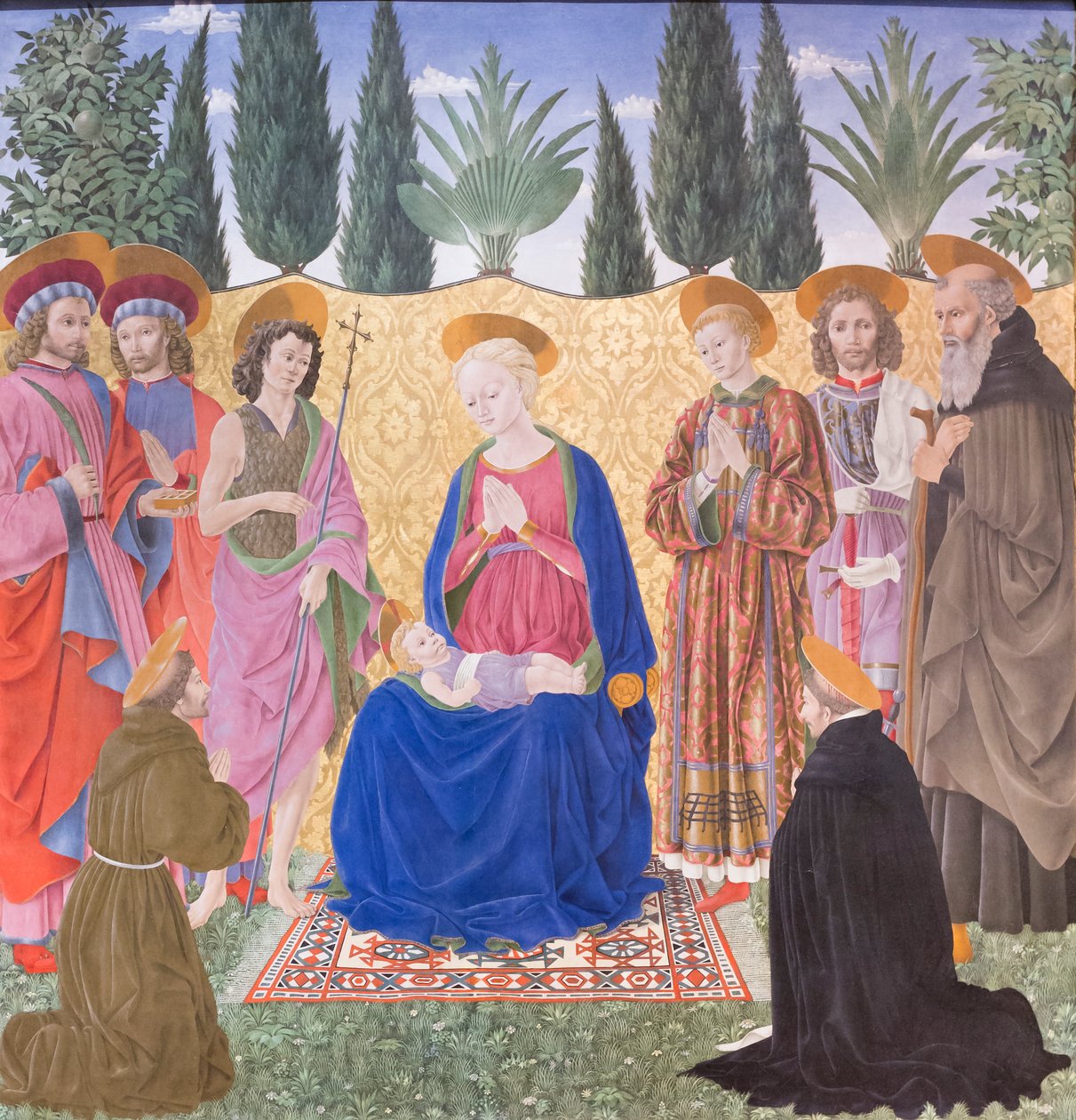 Madonna e Criança com santos, conhecido como retábulo Cafaggiolo de Alessio Baldovinetti