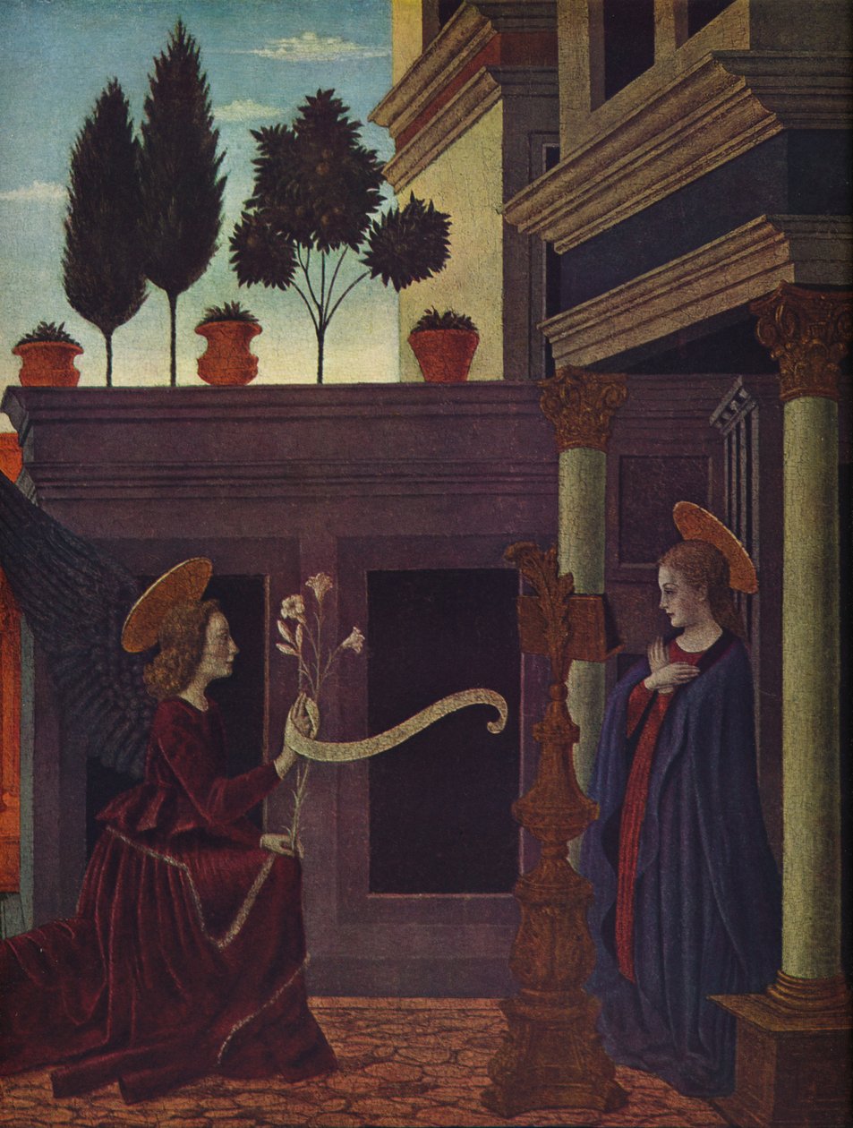 A Anunciação, c1449-1454 de Alesso Baldovinetti