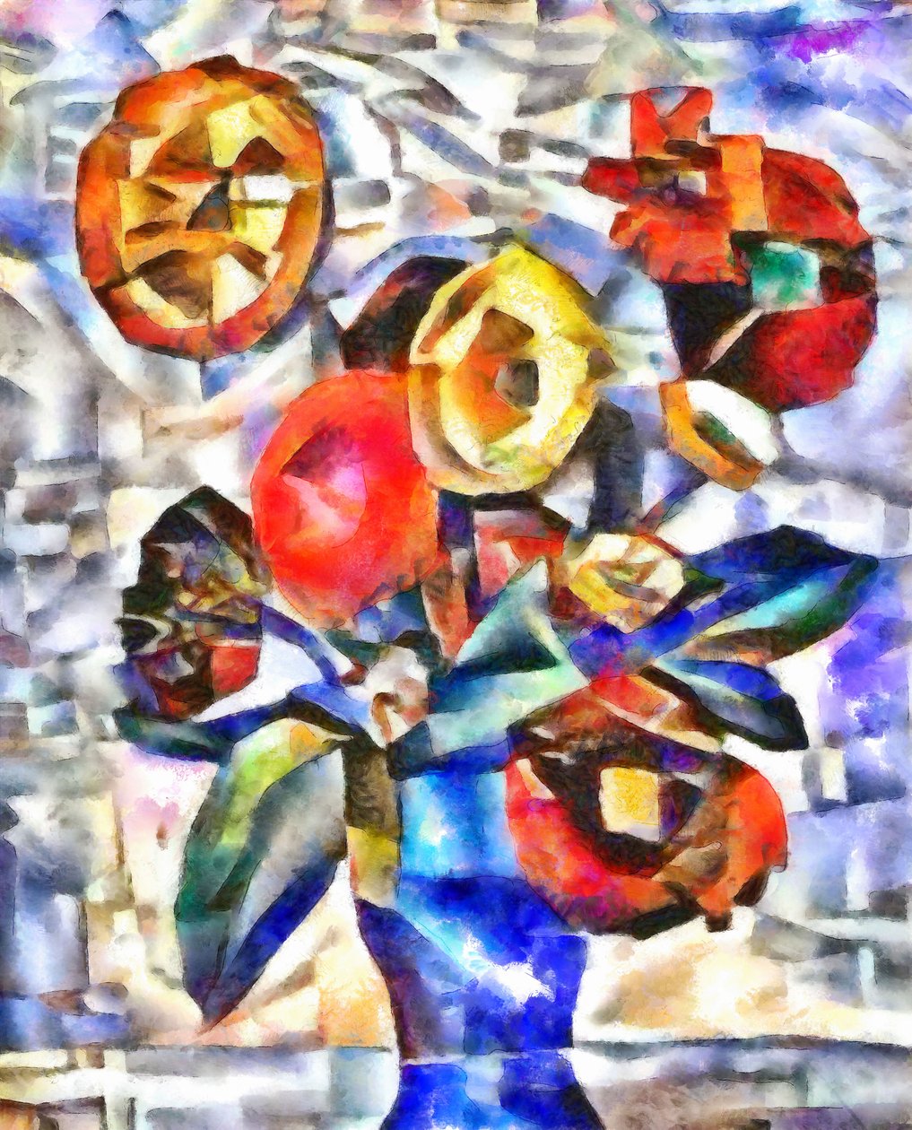 buquê com flores grandes, 2017, de Alex Caminker