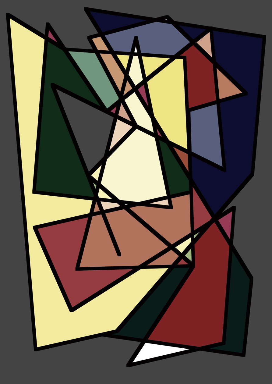 paisagem do cubismo, 2017, de Alex Caminker