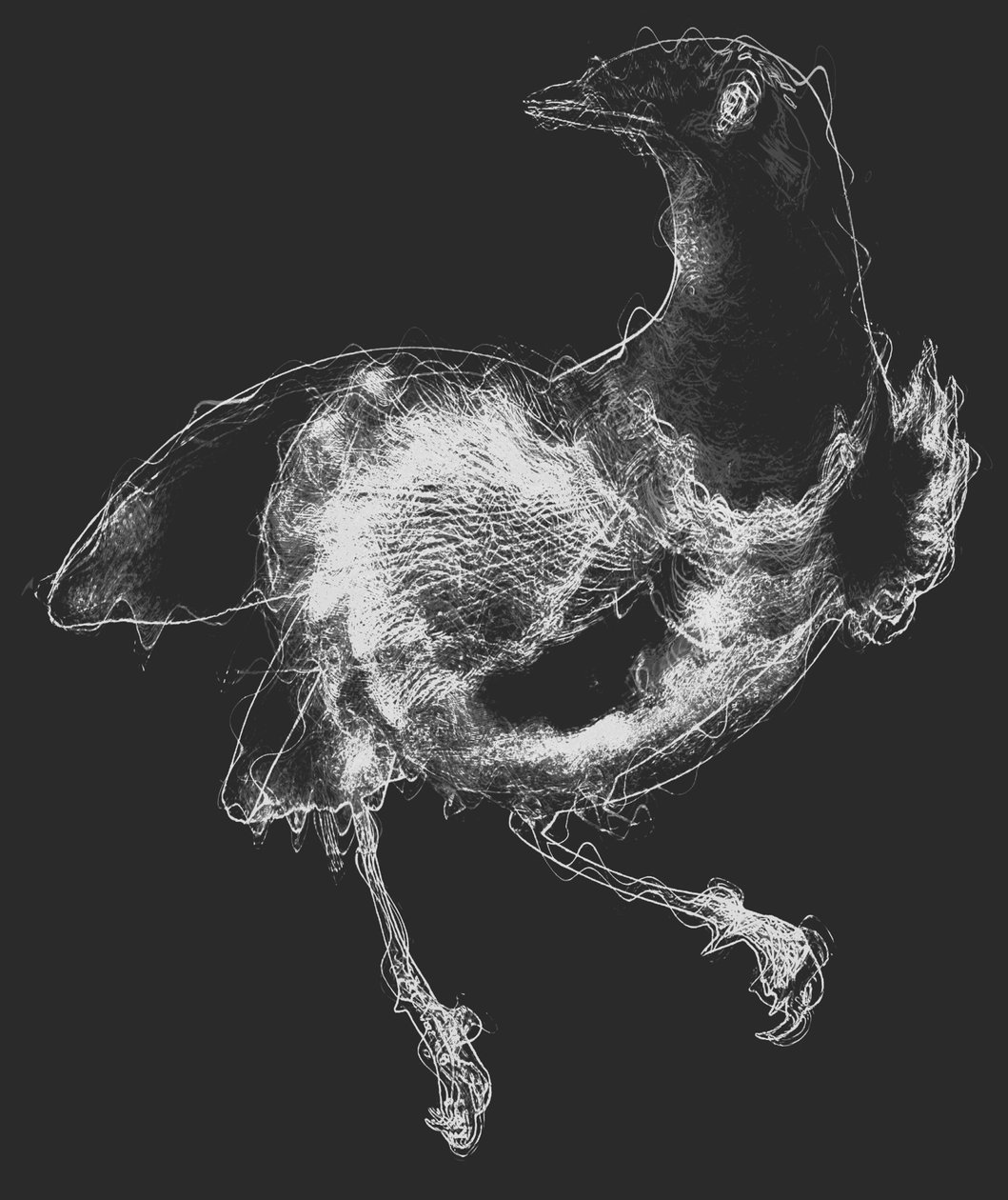 Bird III, 2020 (mídia mista) de Alex Caminker