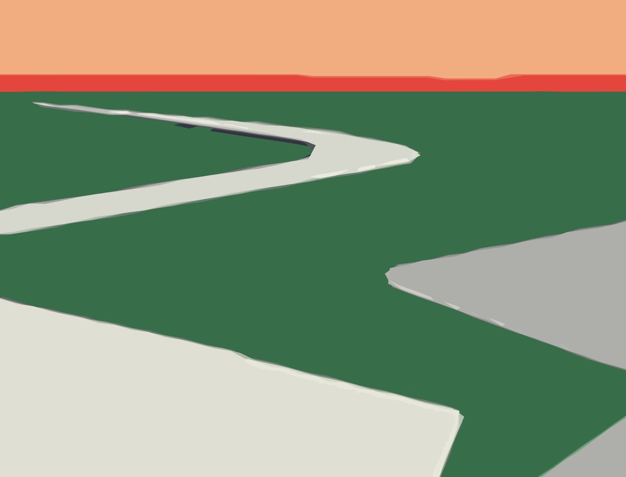 Horizon.Road, 2016, (c-print) de Alex Caminker