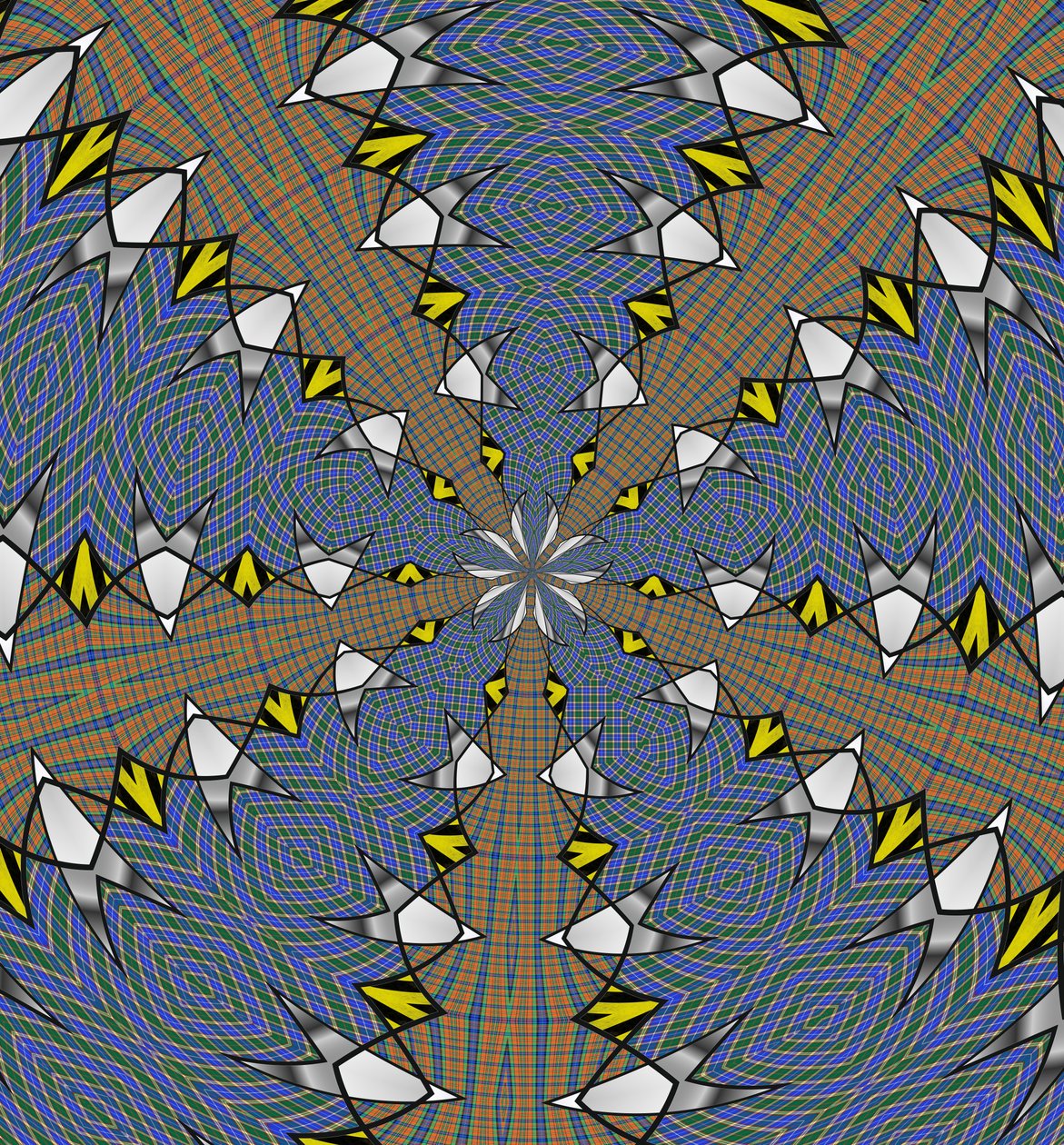 arabesco #18,2019,(mixed media) de Alex Caminker
