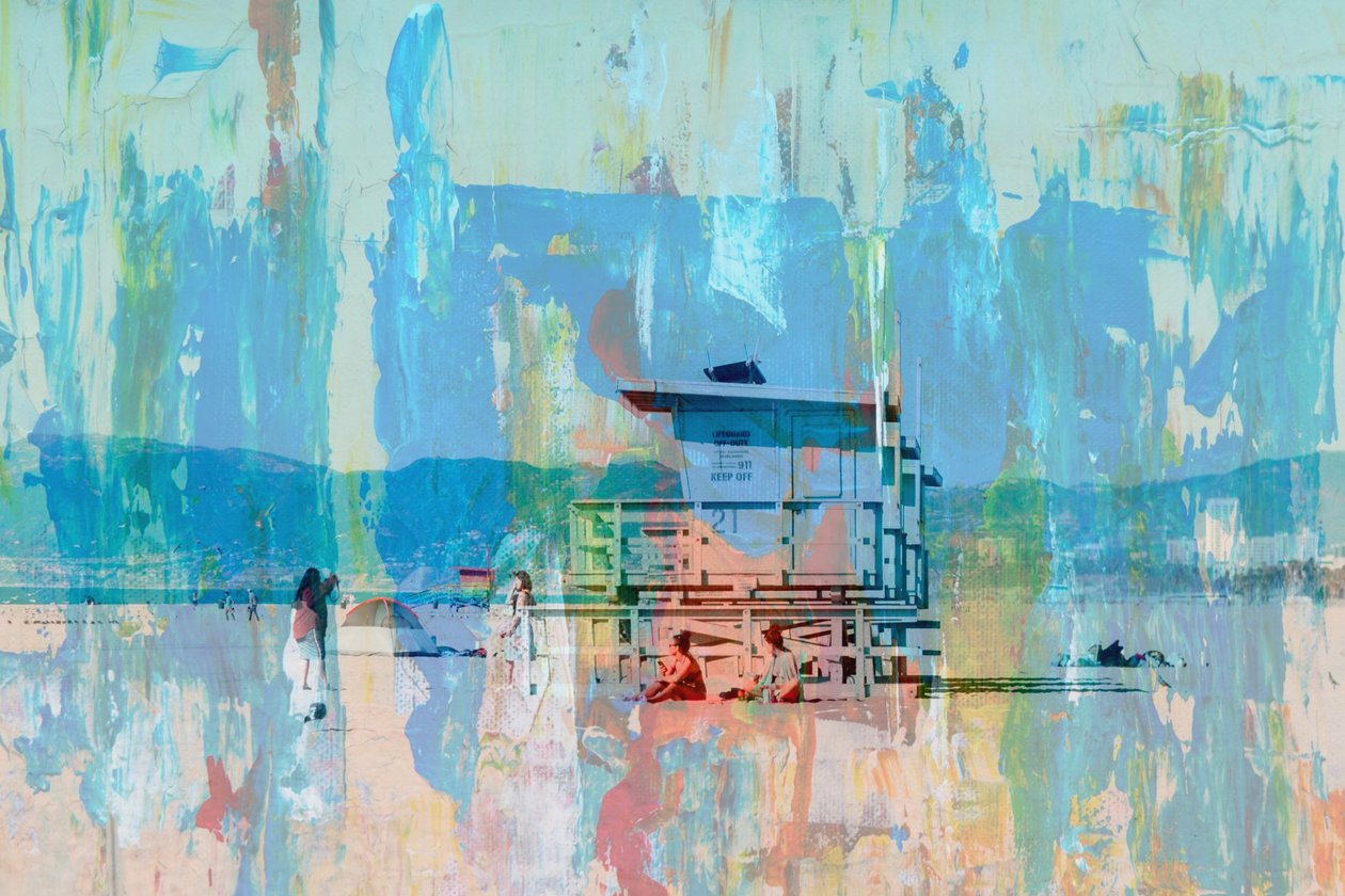 estação de praia,2019,(colagem) de Alex Caminker
