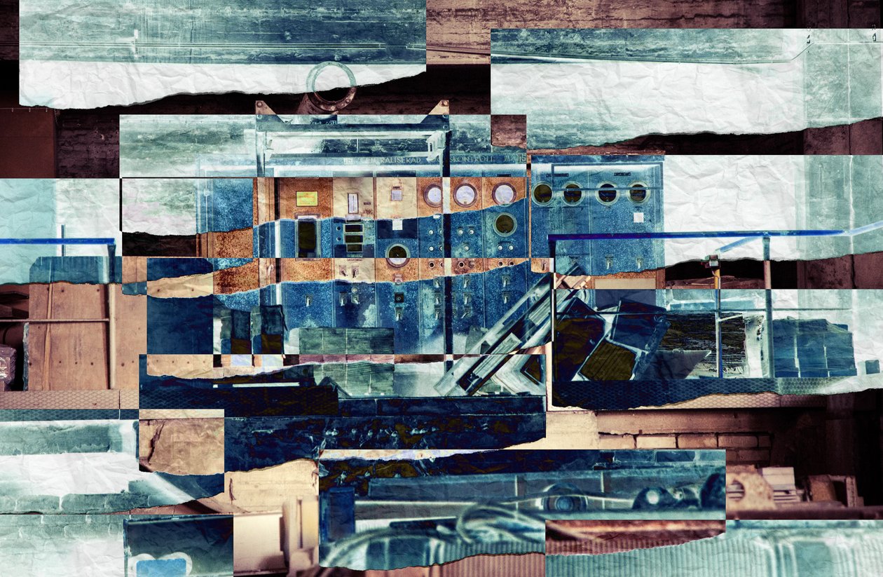tijolos,2019,(colagem) de Alex Caminker