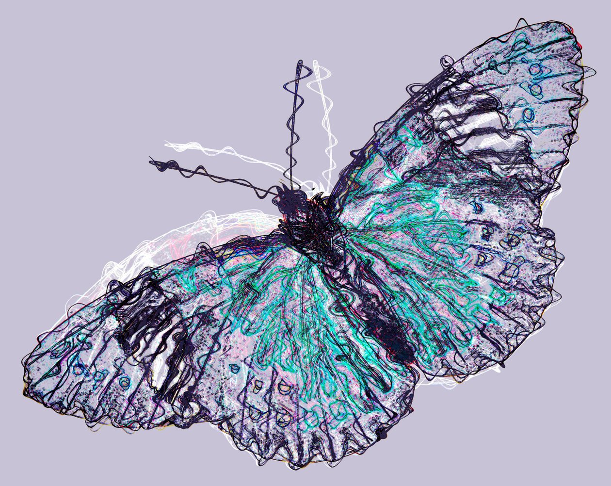 borboleta 7,2020, (mídia mista) de Alex Caminker