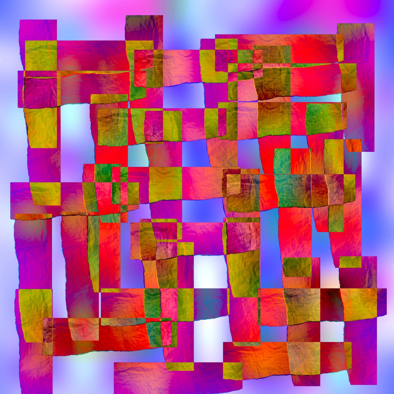 estrutura geométrica de cristal,2019,(meio misto) de Alex Caminker