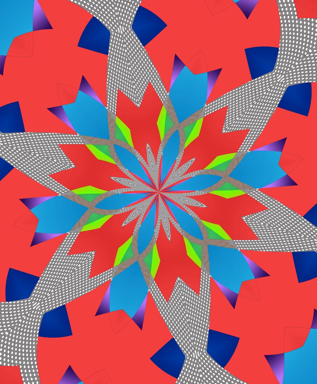 flores #116,2019,(mistura de meios) de Alex Caminker