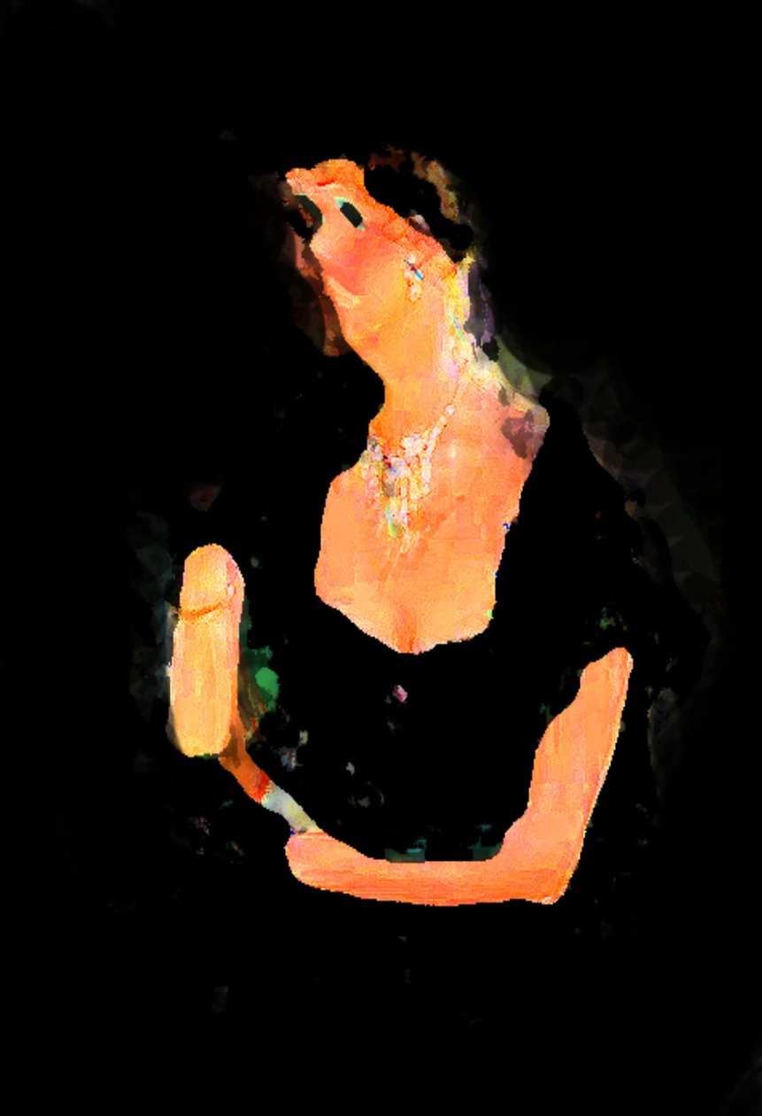 mulher solitária, 2020, (mídia mista) de Alex Caminker