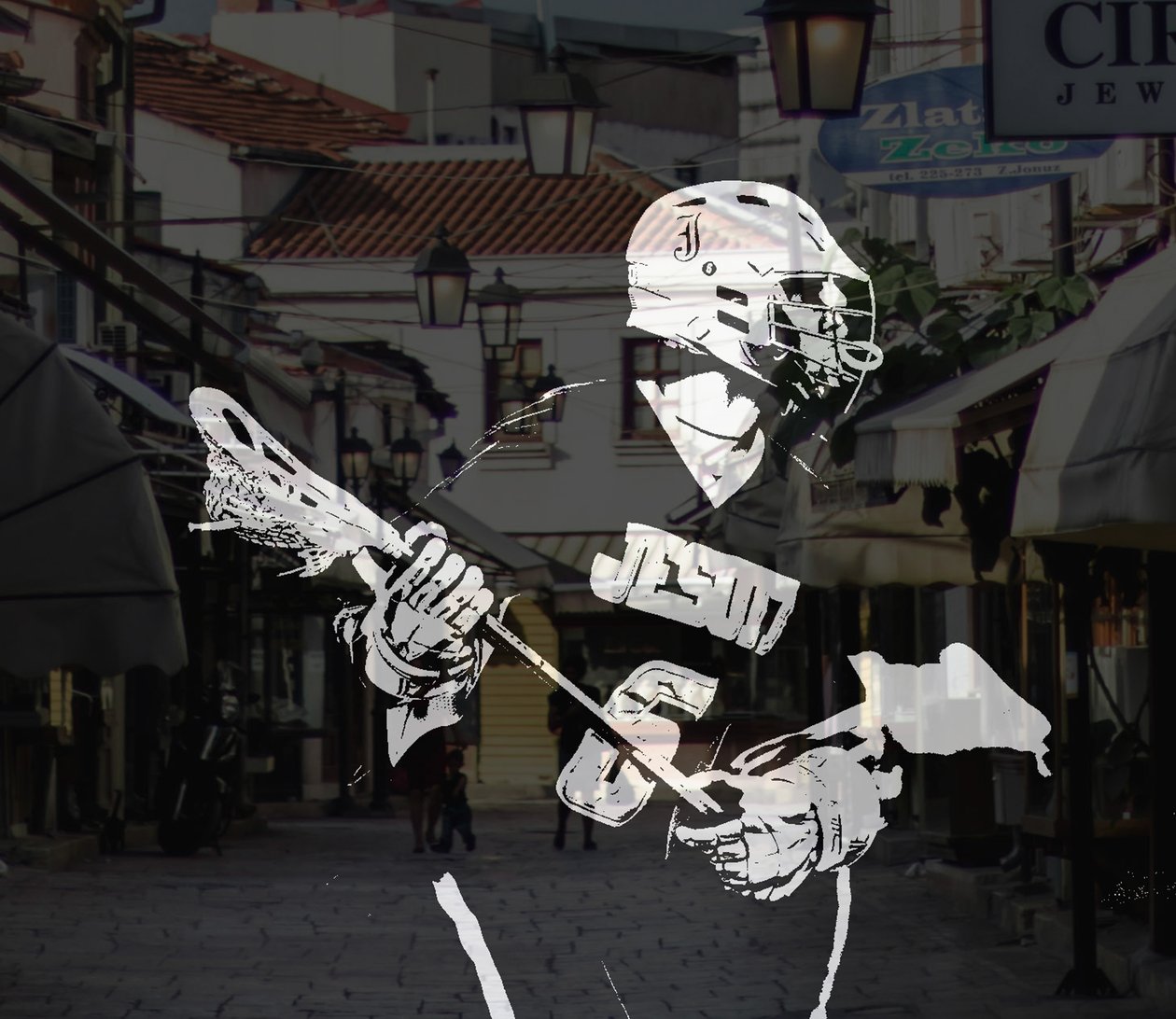 desporto ilustrado,2019,(colagem) de Alex Caminker