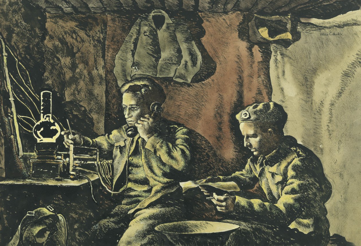Dugout perto de Nijmegen de Alex Colville