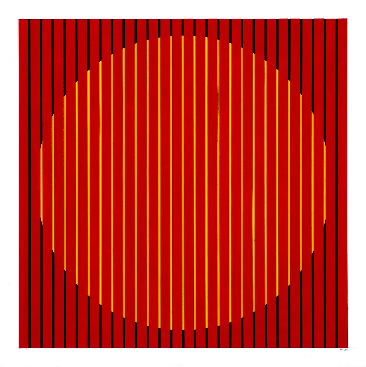 Quente ou Zangado ou ambos, 2023 (esmalte sobre cartão) de Alex Dunn