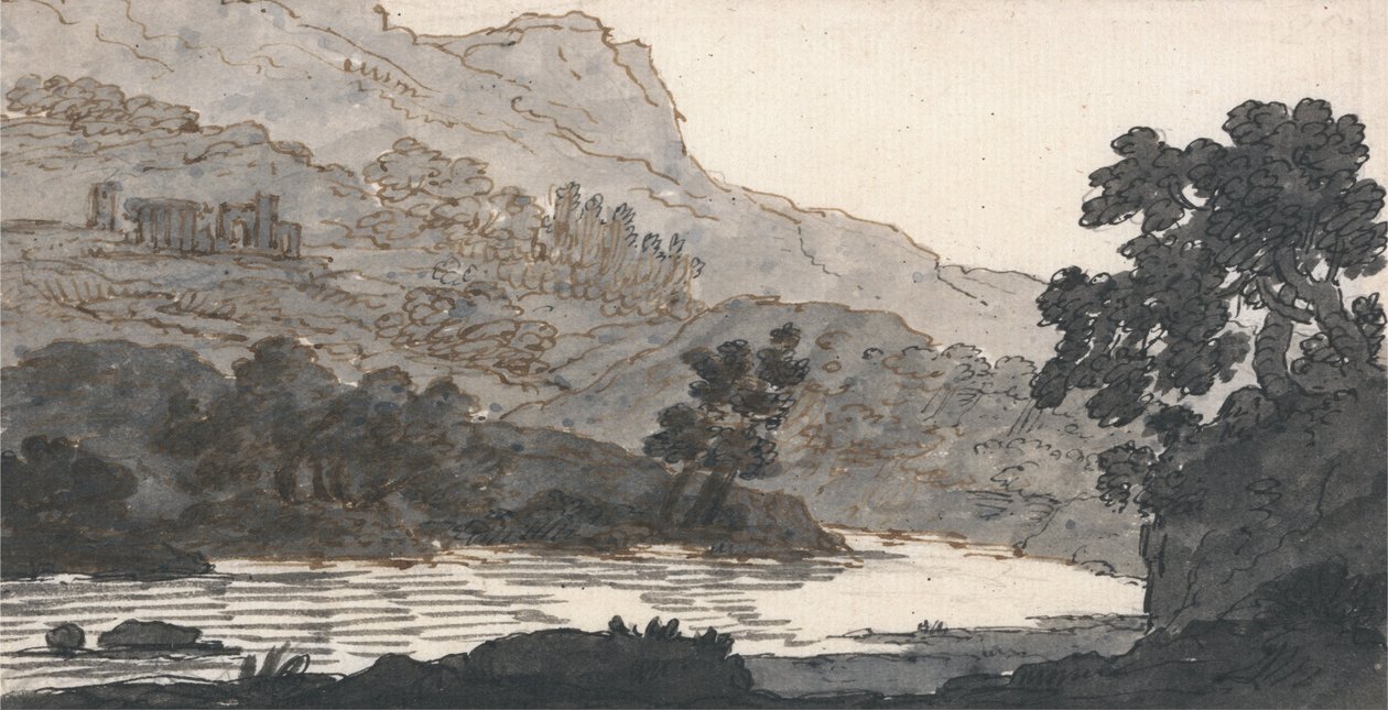 Rio e Montanha, com Ruínas de Alexander Cozens