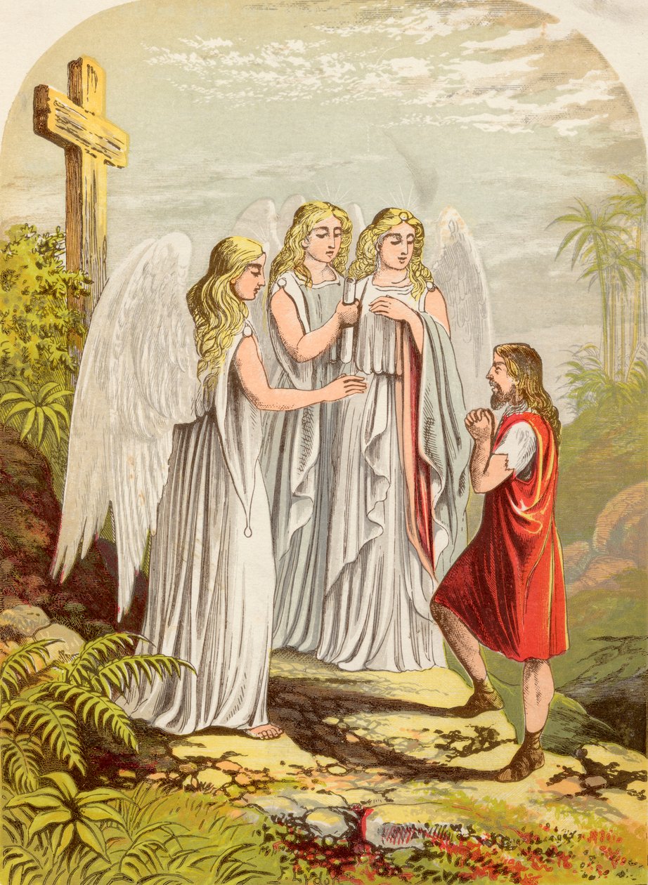 Christian Perdendo seu Peso, de The Pilgrims Progress, de John Bunyan, publicado, c.1880 de Alexander Francis Lydon