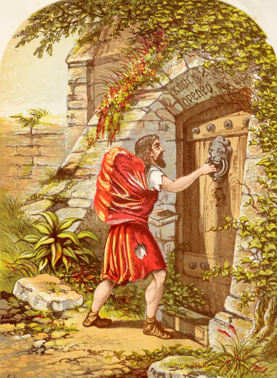 Christian at the Gate, de The Pilgrims Progress de John Bunyan publicado, c.1880 de Alexander Francis Lydon