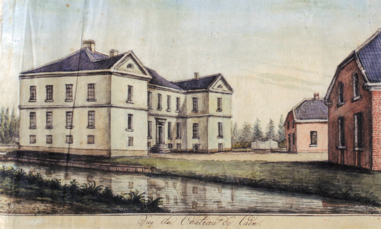 Casa Caen em Straelen, vista do oeste de Alexander Frans van Aefferden