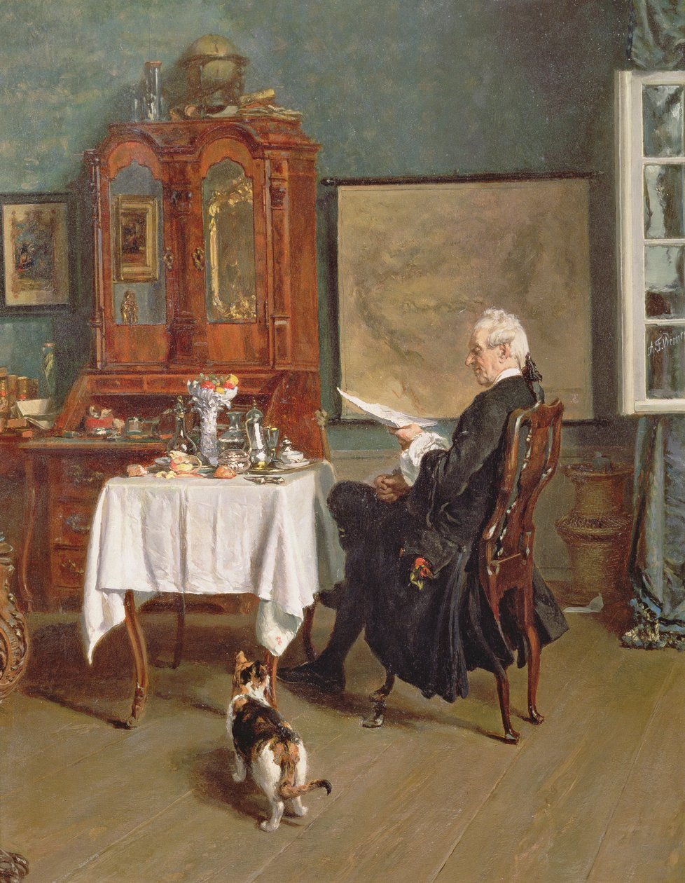 O escrivão no café da manhã de Alexander Friedrich Werner