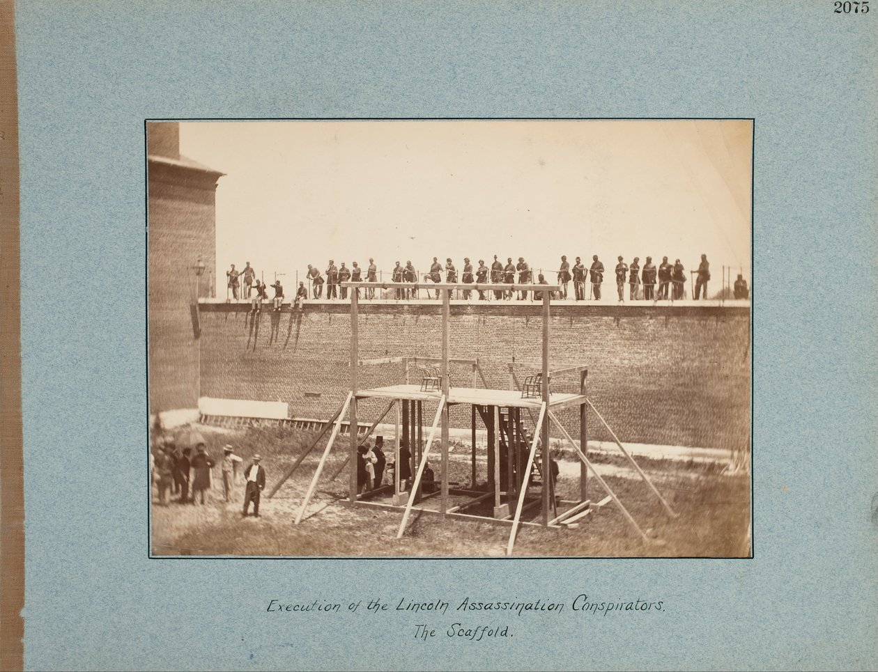 Execução dos Conspiradores do Assassinato de Lincoln. O Andaime de Alexander Gardner