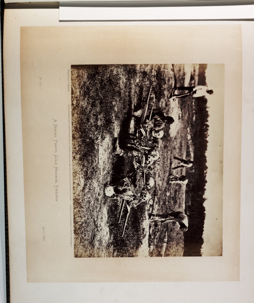 Sketchbook fotográfico de Gardner da guerra. 2 Vols., 1866 (foto sépia) de Alexander Gardner