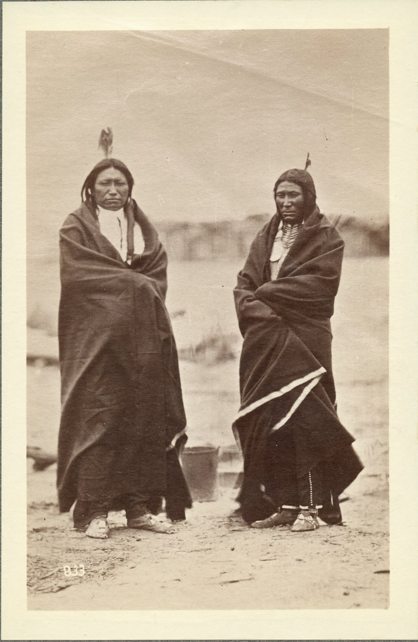 Dois bravos, Dakota, 1868 (impressão de albume) de Alexander Gardner